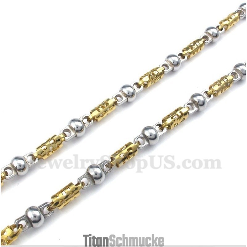 Herren Titan Gold Hohl Halskette Herren Titan Gold Hohl Halskette