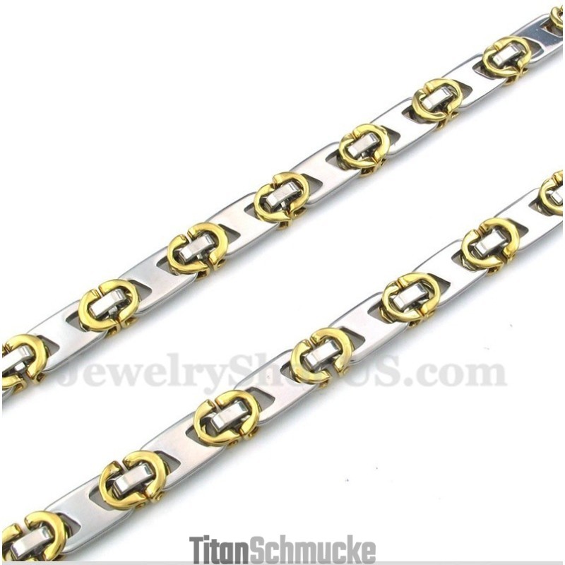 Herren Titan Gold Halbmond Halskette