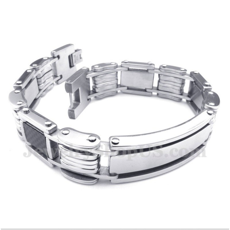 Herrenarmband Aus Titan Und Kohlefaser