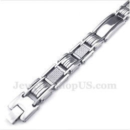 Herrenarmband Aus Titan Und Weißer Kohlefaser