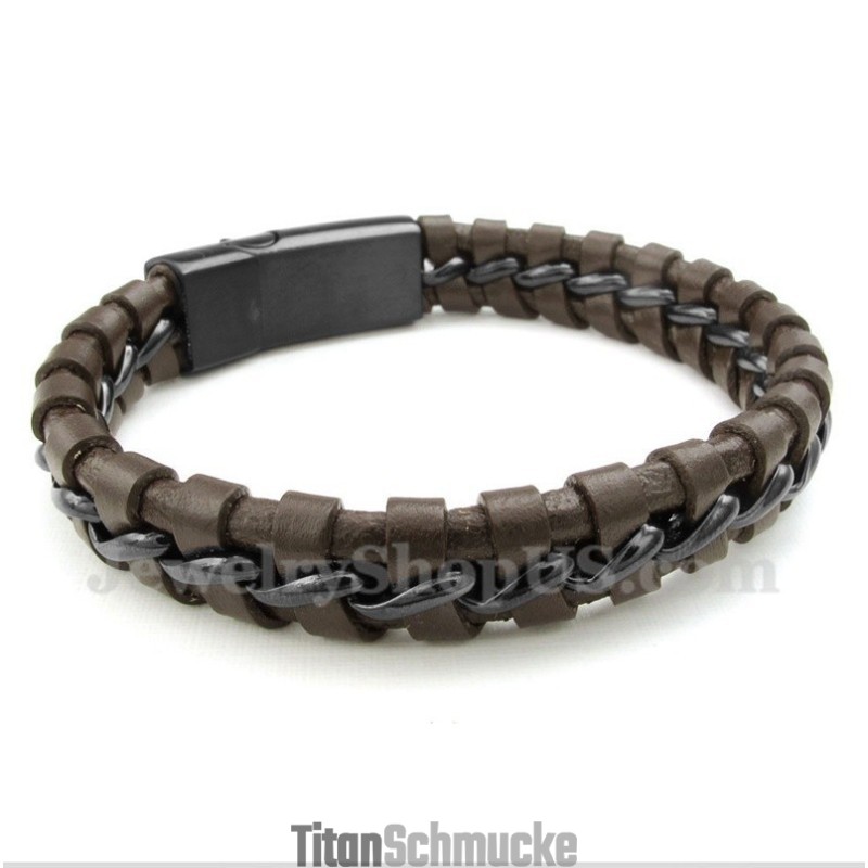 Herren Titan Lederarmband Herren Titan Lederarmband