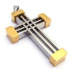 Neuer Weave Cross Titan-Anhänger (Gloden)