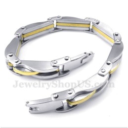 Herren Titan Gold Wellenarmband