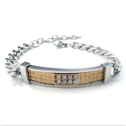 Damen Titan Gold Diamant Paar Armband