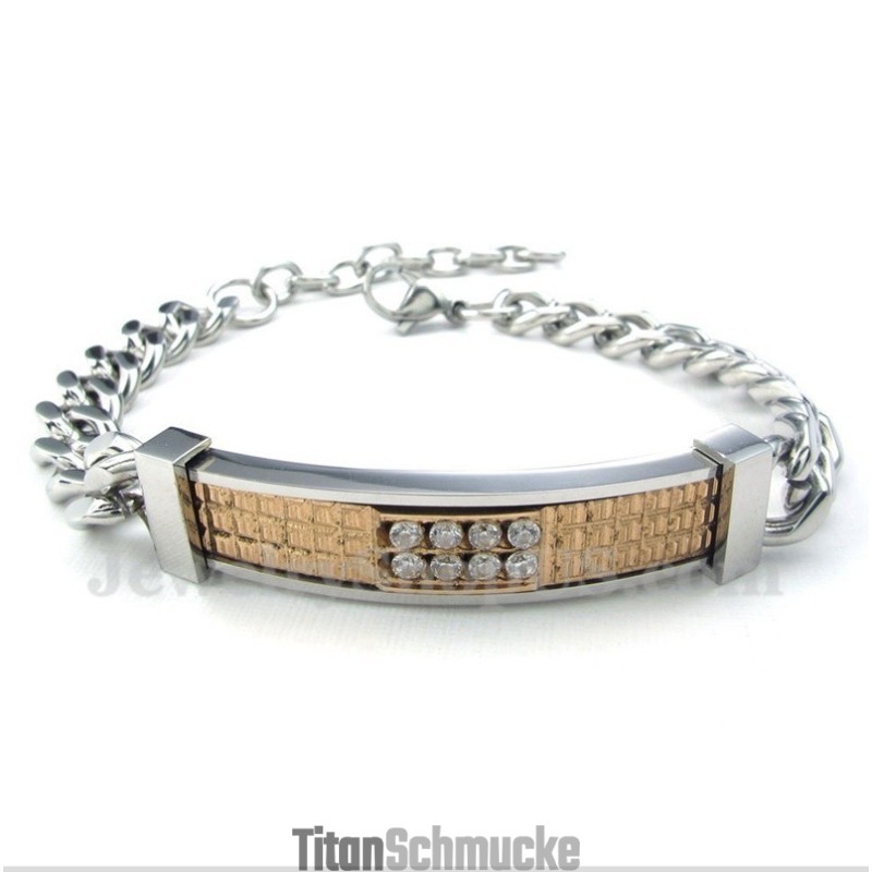 Damen Titan Gold Diamant Paar Armband Damen Titan Gold Diamant Paar Armband
