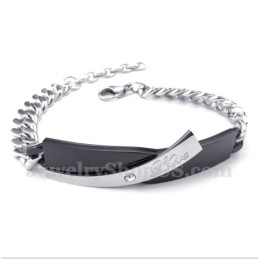 Herren Titan Schwarz Herren Paar Armband