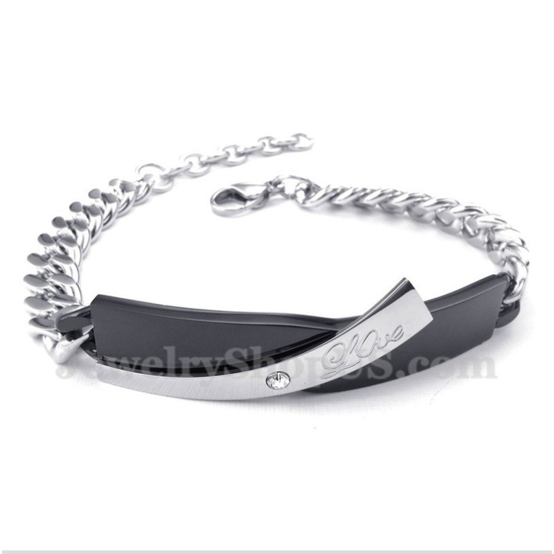 Herren Titan Schwarz Herren Paar Armband Herren Titan Schwarz Herren Paar Armband