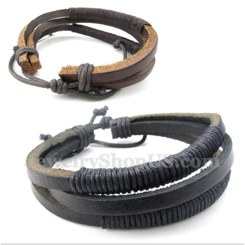 Herren Leder Titan Armband