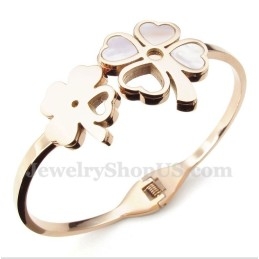 Kleeblatt-Armband Aus Titan Und Roségold Für Herren