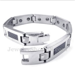 Herrenarmband Aus Titan Und Kohlefaser Mit Magnet