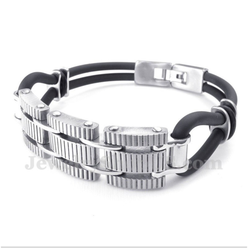 Herrenarmband Aus Titan Und Kautschuk Herrenarmband Aus Titan Und Kautschuk