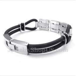 Herrenarmband Aus Titan Und Kautschuk