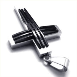 Neuer Weave Cross Titan-Anhänger (Schwarz)