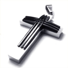 Neuer Weave Cross Titan-Anhänger (Schwarz)