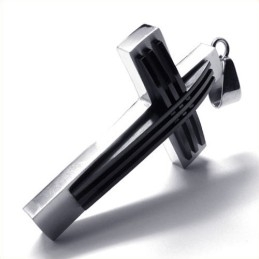 Neuer Weave Cross Titan-Anhänger (Schwarz)
