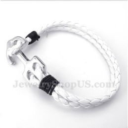 Herren-Lederarmband Mit Anker