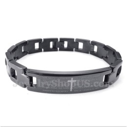 Herrenarmband Aus Titan Mit Kreuz Und Bibelvers
