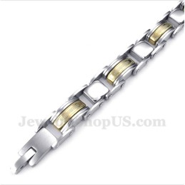 Herrenarmband Aus Titan Und Gold Mit Griechischem Mäandermuster