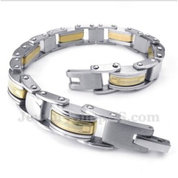 Herrenarmband Aus Titan Und Gold Mit Griechischem Mäandermuster