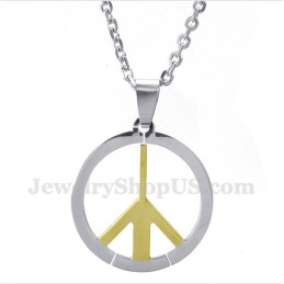 Herren Titan Peace Zeichen Anhänger Mit Kostenloser Kette