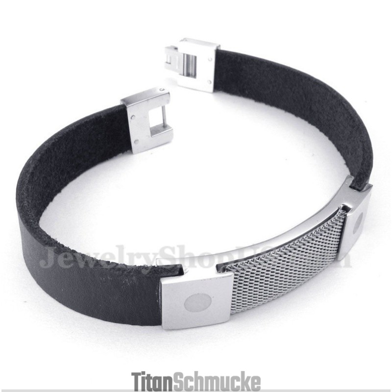 Herren Titan Armor Mesh Lederarmband
