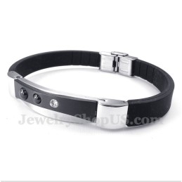 Herrenarmband Aus Titan Und Kautschuk