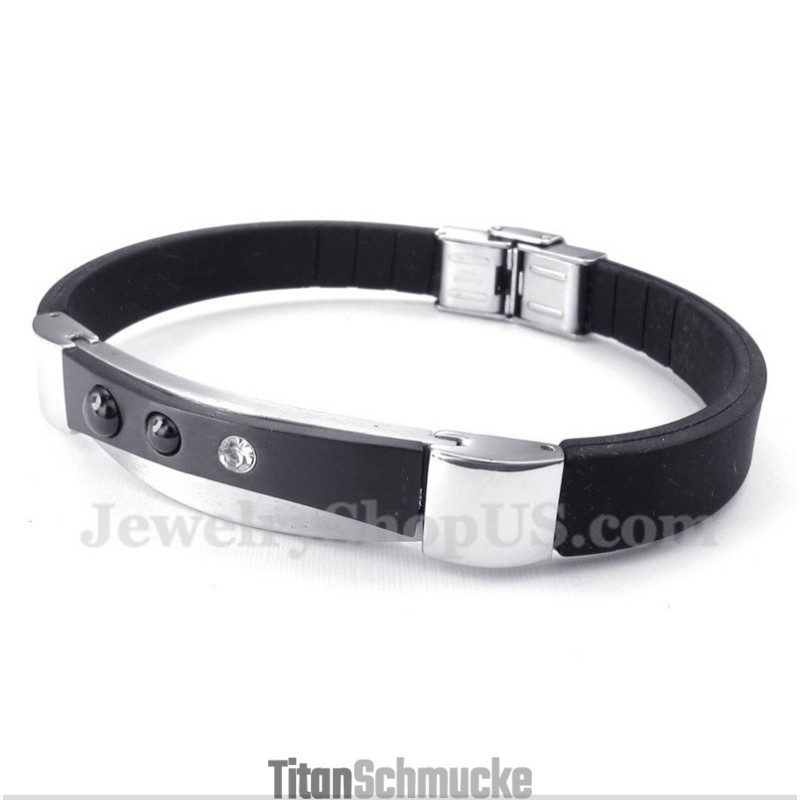 Herrenarmband Aus Titan Und Kautschuk Herrenarmband Aus Titan Und Kautschuk