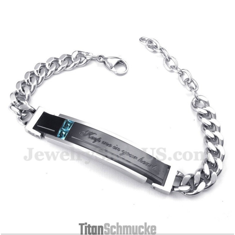 Herren Titan Diamant Paar Armband Für Ihn