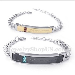 Herren Titan Diamant Paar Armband Für Ihn