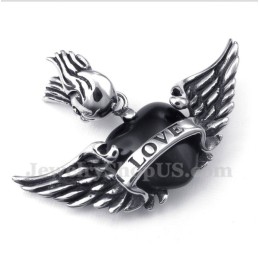 Herren Titan Love Black Wings Anhänger Mit Kostenloser Kette