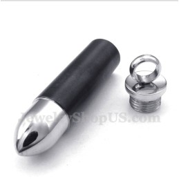 Herren Titan Schwarz Bullet Anhänger Mit Kostenloser Kette