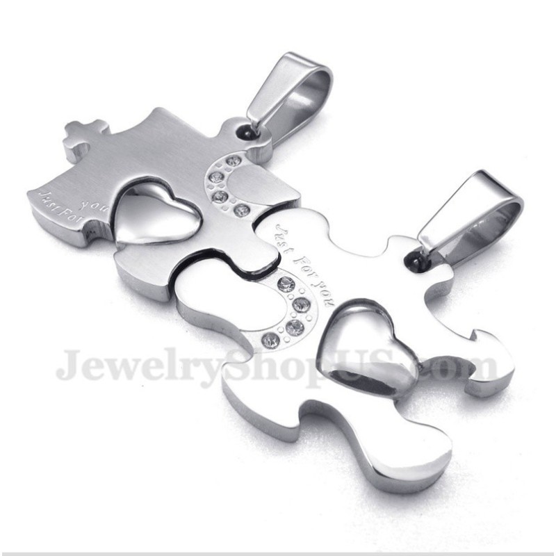 Titan-Puzzle-Paaranhänger Mit Kostenloser Kette (Ein Paar)
