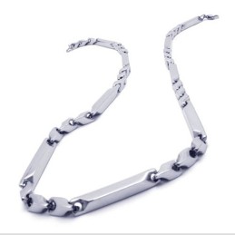 22,0 Zoll Titan-Silber-Halskette