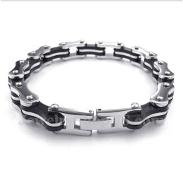 Herren-Titan-Fahrradketten-Gummiarmband