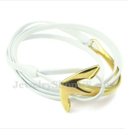 Herren Titan Leder Anker Armband