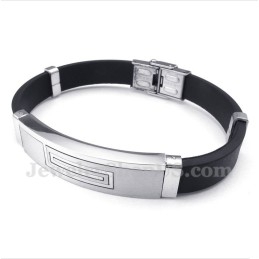 Herrenarmband Aus Titan Und Kautschuk