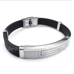 Herrenarmband Aus Titan Und Kautschuk
