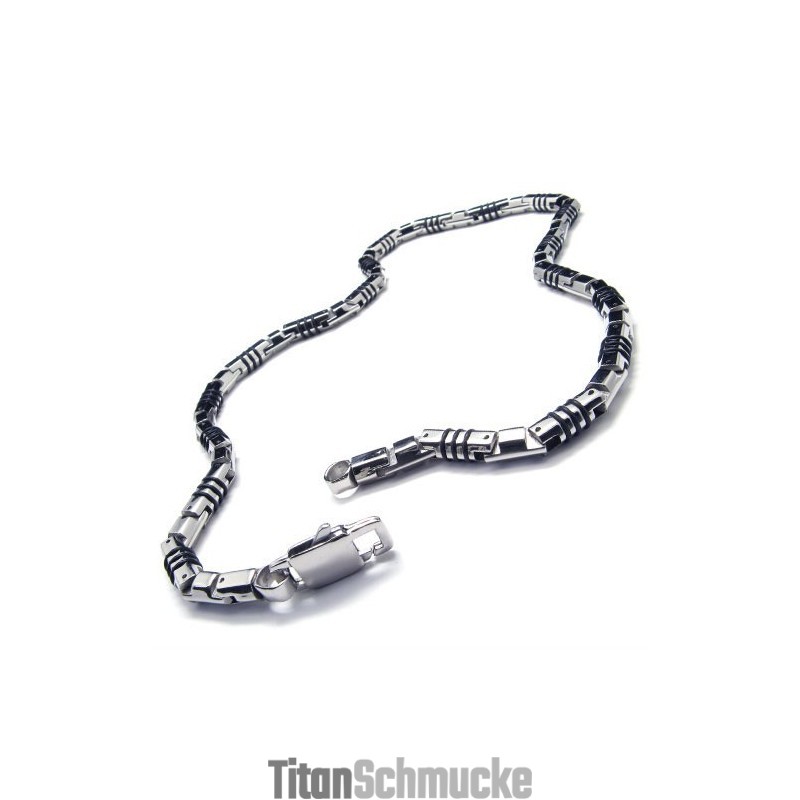 19,9 Zoll Titan Silber Quader Halskette