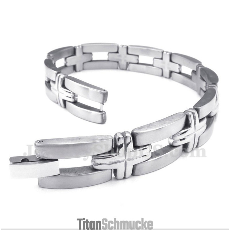 Herren-Kreuzarmband Aus Titan