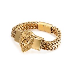 Retro Löwenkopf Titan Armband Für Männer