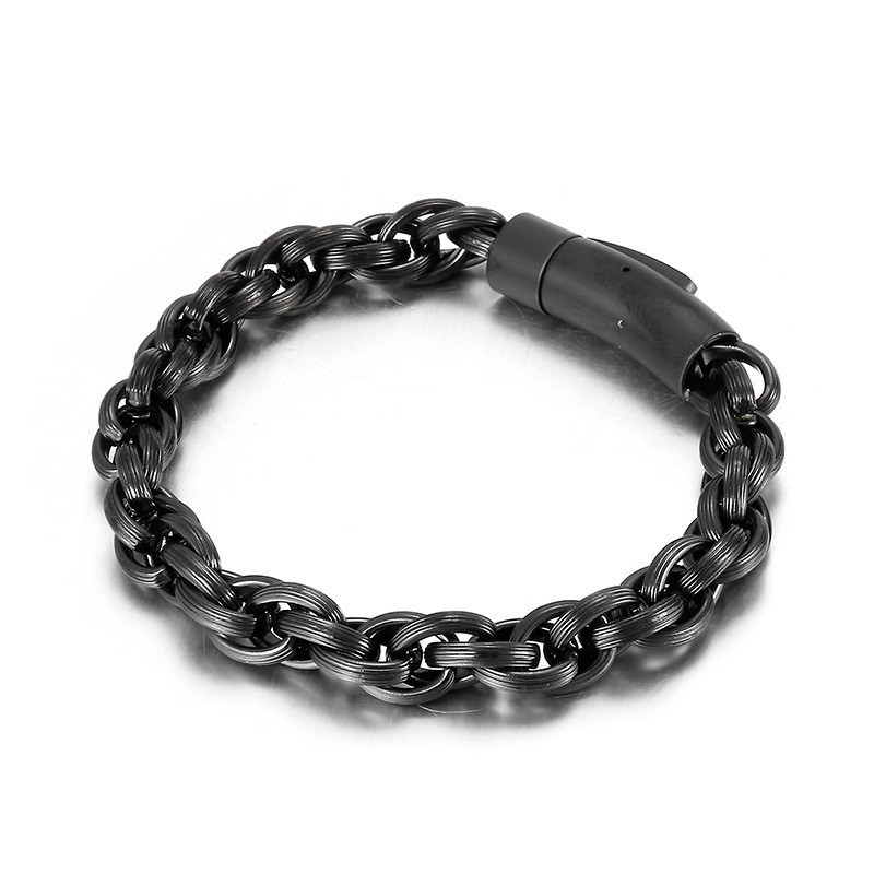 Schlichtes Biker-Titan-Armband Im Schicken Modestil Für Männer