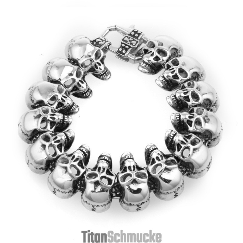 Totenkopf Herren Titan Armband Titan Armband Totenkopf Herren Titan Armband Titan Armband