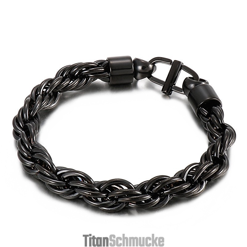 Ovale Twist-Halskette Für Herren Mit Tagesschnalle Aus Titan Ovale Twist-Halskette Für Herren Mit Tagesschnalle Aus Titan