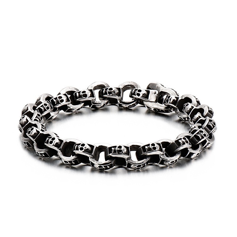 Titan Totenkopf Armband Schickes Biker Geister Armband Titan Schmuck