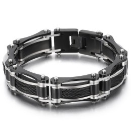 Einfache Atmosphäre Mode Stahldraht Hanfseil Fahrrad Titan Armband Für Männer