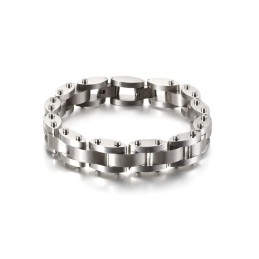 Kombination Aus Schwerem Titanarmband Für Herren