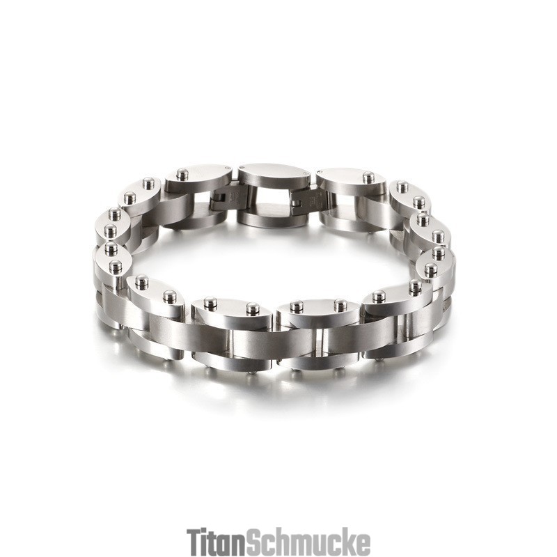 Kombination Aus Schwerem Titanarmband Für Herren