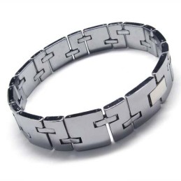 Neues, Klobiges Herrenarmband Aus Wolframkarbid, 12 Mm Breit