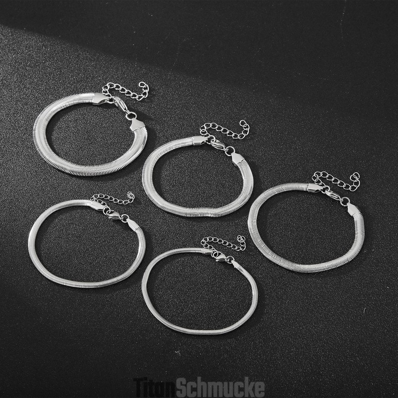 Modische Schlangenknochenkette Aus Titan Für Herren Und Damen Modische Schlangenknochenkette Aus Titan Für Herren Und Damen