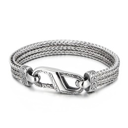 Vintage Drachenknochenmuster Titanarmband Für Männer